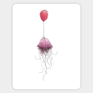 Jellyfish with Balloon - Happy Birthday Sticker